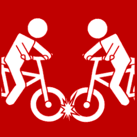 fiets botst